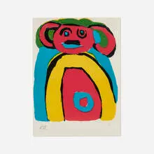 The Mouse by Karel Appel, lithograph in colors, sold Aug 2026