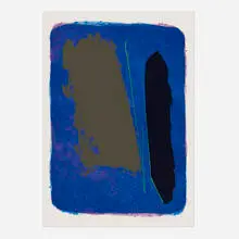 Dan Christensen, Blue Rancho, 1981, screenprint in colors