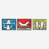Keith Haring, Three works from Pop Shop Calendar, 1988, offset lithograph in colors