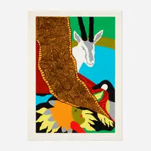 Hunt Slonem, Anaconda II, 1980, screenprint in colors on Arches