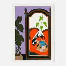 Hunt Slonem, Armoire, 1980, screenprint in colors on Arches