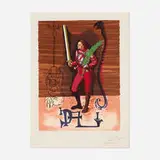 Salvador Dalí, Christopher Columbus Discovers America (from the Dalí Discovers America portfolio), 1977, lithograph in colors
