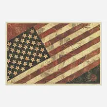 Shepard Fairey, May Day - Flag 1, 2011, offset lithograph in colors