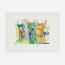 John Chamberlain, A Gift #9, 1998, offset lithograph in colors