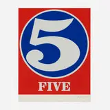 Robert Indiana, Five, 1968, screenprint in colors on Schoellers Parole