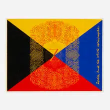 Corita Kent, z is zorba (from the international signal code alphabet series), 1968, screenprint in colors