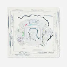 Larry Rivers, Webster's Birthday Cake, 1980, cast paper with hand-coloring in artist's shadowbox