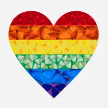 Damien Hirst, Butterfly Heart (Small) (from the Rainbow Editions series), 2020, laminated giclée print on aluminum composite panel