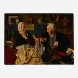 Louis Henry Charles Moeller, Darby and Joan; Old Heads, Young Hearts, oil on canvas