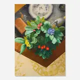 Charles William Yeiser, Tabletop Primroses, 1987, oil on canvas