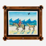 Jennifer Lowe, Winter Weather, livestock marker on paper in artist's frame