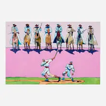 Thom Ross, American Pastime, acrylic on paper