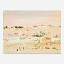 Jean Dufy, Paysage, c. 1933-35, gouache on paper