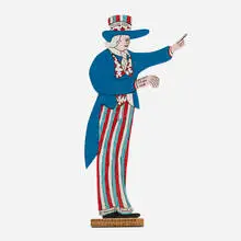 Howard Finster, Uncle Sam, 1991, acrylic on wood
