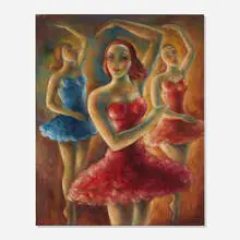 Paul Raphael Meltsner, Ballet Dancers, oil on canvas