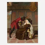 Gabriele Castagnola, Filippo Lippi and the Nun Lucrezia Buti, oil on canvas