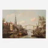 Cornelis Christiaan Dommersen, View of the Magere Brug, Amsterdam, 1896, oil on canvas