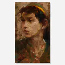 Richard Schmid, Untitled (Portrait), 1959, oil on board