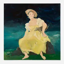 Ira Yeager, Woman in Yellow, oil on canvas