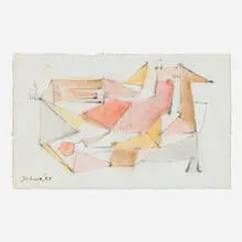 Dorothy Dehner, Untitled, 1983, watercolor and ink on paper