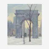 Bela De Tirefort, Washington Square Park, 1937, oil on canvas