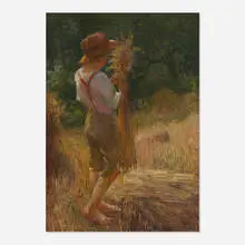 Adam Emory Albright, Banding Oats, 1915, oil on canvas