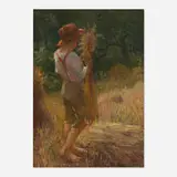 Adam Emory Albright, Banding Oats, 1915, oil on canvas