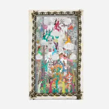 Howard Finster, Shadowbox, 1984, painted mixed media construction