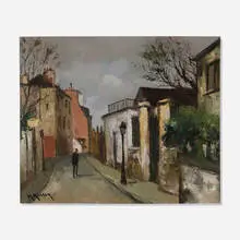 Marcel Masson, Untitled (Paris Street Scene), oil on canvas
