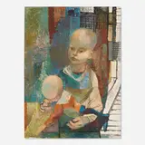 Carolyn Plochmann, Salute to Ben Shahn, oil on board