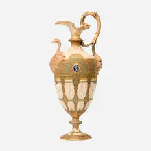 Royal Worcester, Impressive Renaissance-style ewer with swan and bearded mask