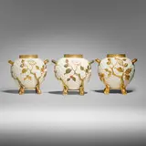 Royal Worcester, Vases with wild roses, set of three