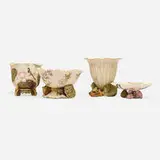 Royal Worcester, Collection of four works with lotus