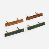 Evelyn and Jerome Ackerman, MP-202 door pulls, set of four, 1959, hand-cast brass, inlaid stone