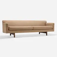 Edward Wormley, Sofa, model 5125, c. 1955, upholstery, walnut