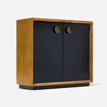 Gilbert Rohde, Paldao Group cabinet, c. 1940, paldao, lacquered wood, bronze