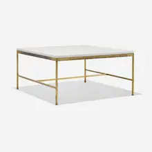 Paul McCobb, Irwin Collection coffee table, model 1093, 1952, milk glass, brass