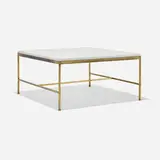 Paul McCobb, Irwin Collection coffee table, model 1093, 1952, milk glass, brass