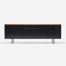 George Nelson & Associates, Cabinet, lacquered wood and aluminum, rosewood, enameled steel