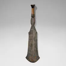 Yakoma, Knife, iron, copper, carved wood