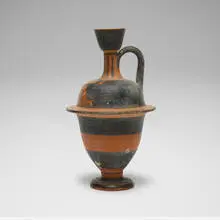Attic Ancient Greek, Red-figure lekythos, glazed earthenware
