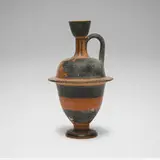 Attic Ancient Greek, Red-figure lekythos, glazed earthenware
