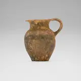 Ancient Etruscan, Olpe (jar), glazed earthenware
