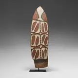Asmat, Shield, carved wood, pigment
