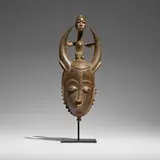 Baule, Mask, carved wood