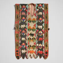 Yoruba, Sango tunic, glass beads, textile, leather