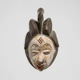 Punu, Mask, carved wood, pigment