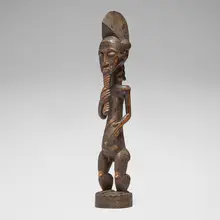 Baule, Blolo Bian (male spirit spouse), carved wood