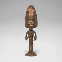 Iatmul, Figure, carved wood, pigment, fiber