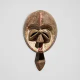 Kwele, Mask, carved wood, pigment